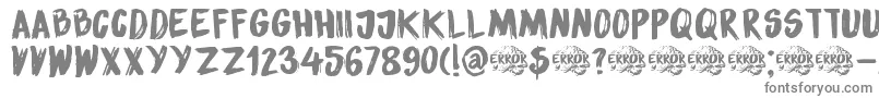 フォントDkSensoryOverload – 白い背景に灰色の文字