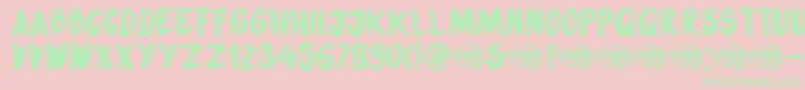 DkSensoryOverload Font – Green Fonts on Pink Background