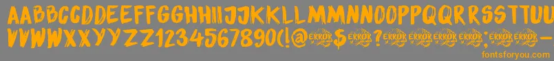 DkSensoryOverload Font – Orange Fonts on Gray Background