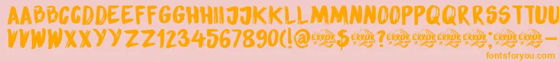 DkSensoryOverload Font – Orange Fonts on Pink Background