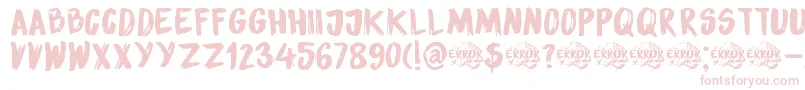 DkSensoryOverload Font – Pink Fonts on White Background
