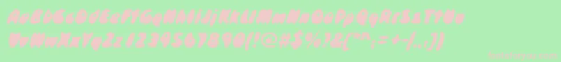 Skidoosd Font – Pink Fonts on Green Background