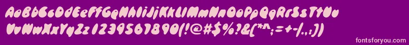 Skidoosd Font – Pink Fonts on Purple Background