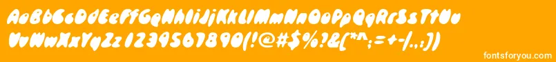 Skidoosd Font – White Fonts on Orange Background