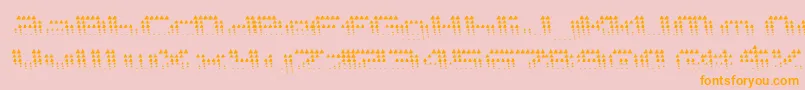 Edgarpiramide Font – Orange Fonts on Pink Background
