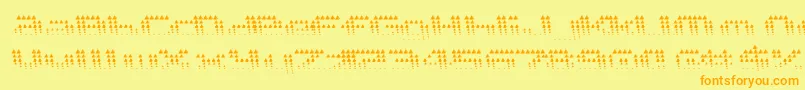 Edgarpiramide Font – Orange Fonts on Yellow Background