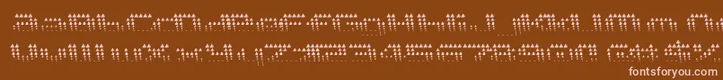 Edgarpiramide Font – Pink Fonts on Brown Background