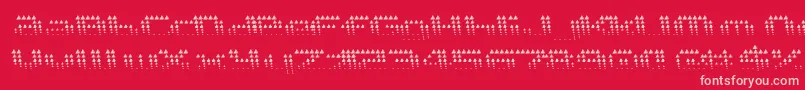 Edgarpiramide Font – Pink Fonts on Red Background