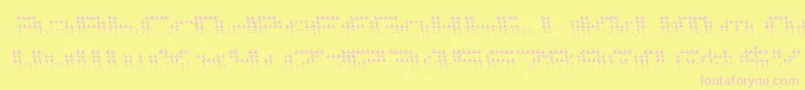 Edgarpiramide-fontti – vaaleanpunaiset fontit keltaisella taustalla