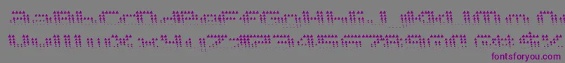 Edgarpiramide-fontti – violetit fontit harmaalla taustalla