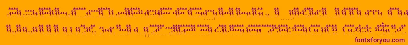 Edgarpiramide Font – Purple Fonts on Orange Background