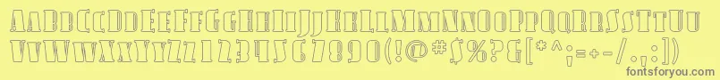 Avond17 Font – Gray Fonts on Yellow Background