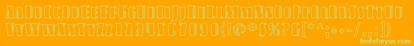 Avond17 Font – Green Fonts on Orange Background