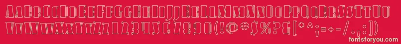 Avond17-fontti – vihreät fontit punaisella taustalla