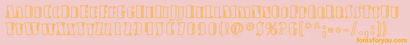 Avond17-Schriftart – Orangefarbene Schriften auf rosa Hintergrund