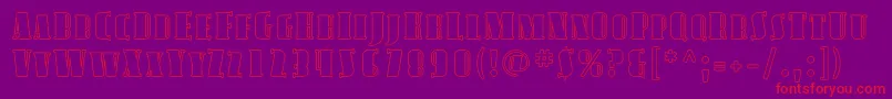 Avond17-Schriftart – Rote Schriften auf violettem Hintergrund