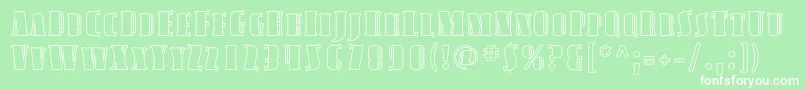 Avond17 Font – White Fonts on Green Background