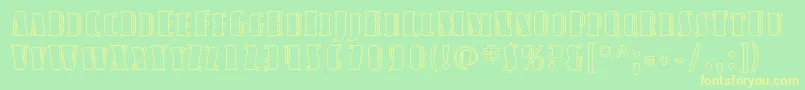 Avond17 Font – Yellow Fonts on Green Background