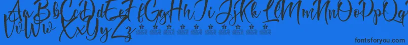 DoveOfPeaceTwoPersonalUse Font – Black Fonts on Blue Background