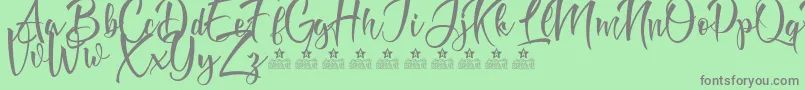 DoveOfPeaceTwoPersonalUse Font – Gray Fonts on Green Background