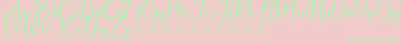 DoveOfPeaceTwoPersonalUse-Schriftart – Grüne Schriften auf rosa Hintergrund