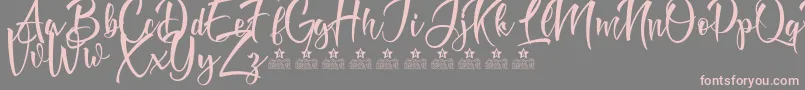 Шрифт DoveOfPeaceTwoPersonalUse – розовые шрифты на сером фоне