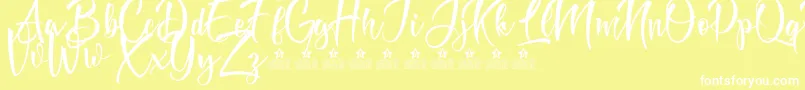 DoveOfPeaceTwoPersonalUse Font – White Fonts on Yellow Background