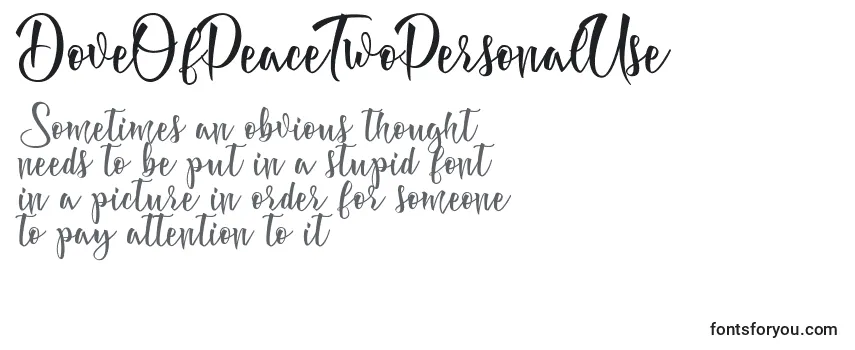 DoveOfPeaceTwoPersonalUse Font