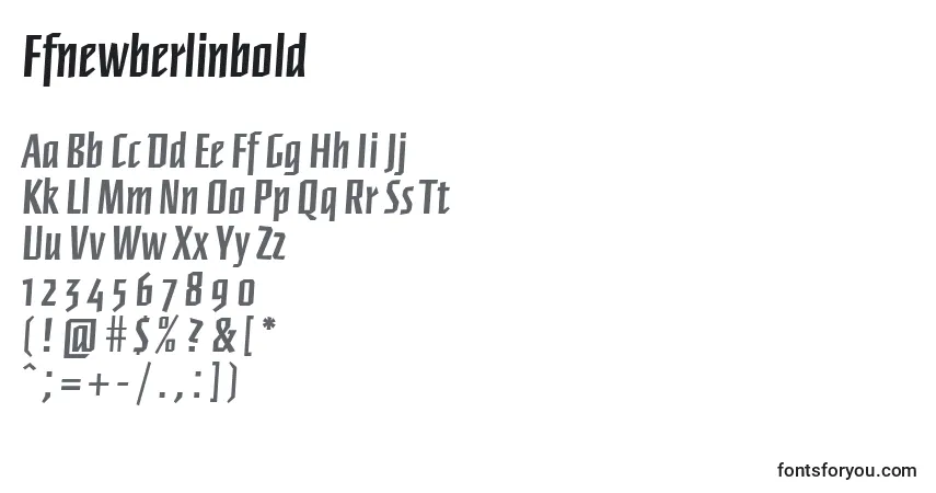 Шрифт Ffnewberlinbold – алфавит, цифры, специальные символы