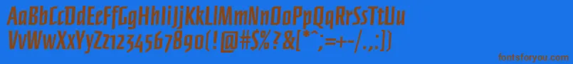 Ffnewberlinbold Font – Brown Fonts on Blue Background