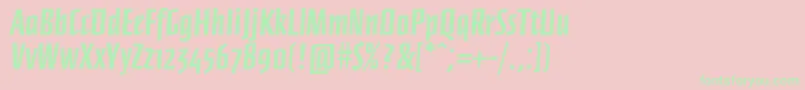 Ffnewberlinbold Font – Green Fonts on Pink Background