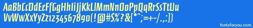 Ffnewberlinbold Font – Yellow Fonts on Blue Background