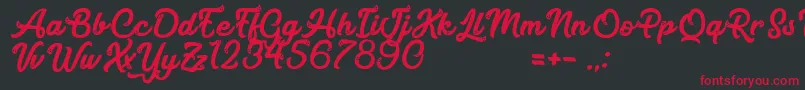 MagicCandy Font – Red Fonts on Black Background