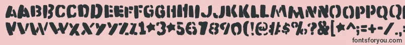 Katastrofedemo Font – Black Fonts on Pink Background