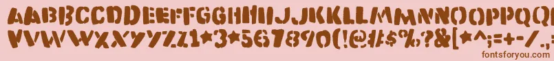 Katastrofedemo Font – Brown Fonts on Pink Background