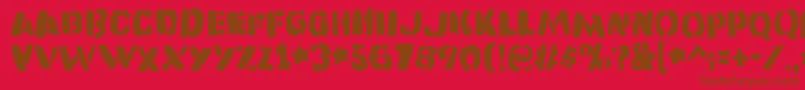 Katastrofedemo Font – Brown Fonts on Red Background