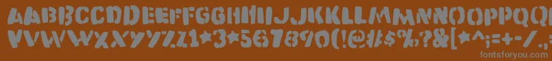 Katastrofedemo Font – Gray Fonts on Brown Background