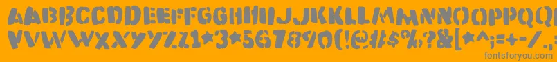 Katastrofedemo Font – Gray Fonts on Orange Background