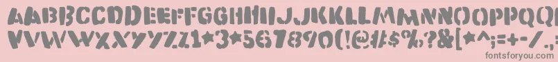 Katastrofedemo Font – Gray Fonts on Pink Background