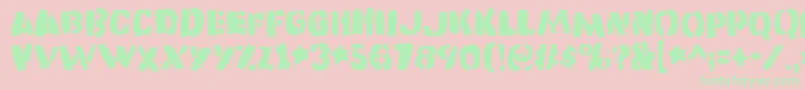 Katastrofedemo Font – Green Fonts on Pink Background