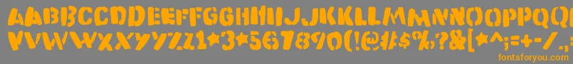 Katastrofedemo Font – Orange Fonts on Gray Background