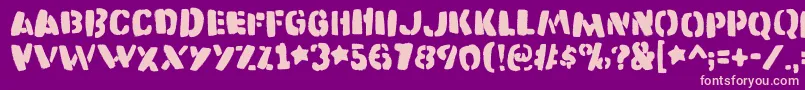 Katastrofedemo Font – Pink Fonts on Purple Background