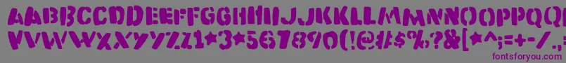Katastrofedemo-Schriftart – Violette Schriften auf grauem Hintergrund