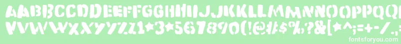 Katastrofedemo Font – White Fonts on Green Background