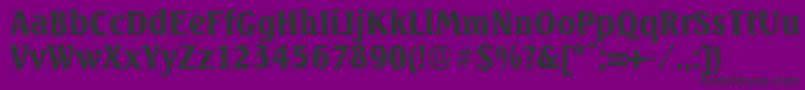 SeagullserialBlackRegular Font – Black Fonts on Purple Background