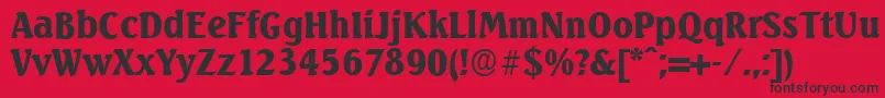 SeagullserialBlackRegular Font – Black Fonts on Red Background