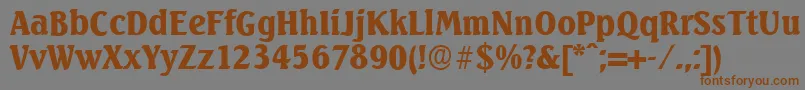 SeagullserialBlackRegular-Schriftart – Braune Schriften auf grauem Hintergrund