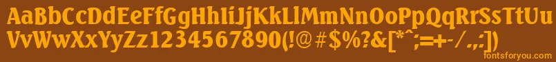 SeagullserialBlackRegular Font – Orange Fonts on Brown Background