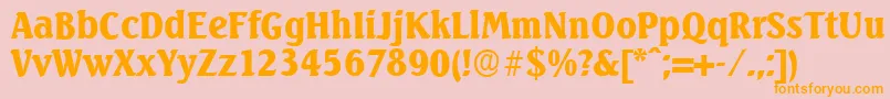 SeagullserialBlackRegular Font – Orange Fonts on Pink Background