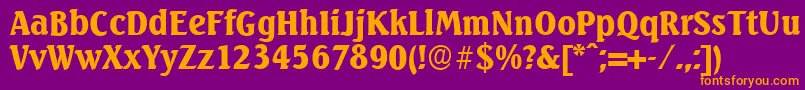 Police SeagullserialBlackRegular – polices orange sur fond violet